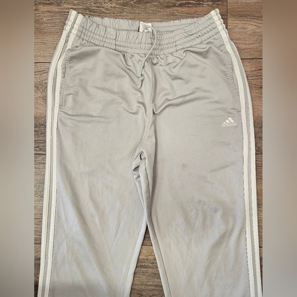 Adidas, Men's Gray, Track, Pants, Cozy, Comfy, Relax, Active, 2000s, Sleep